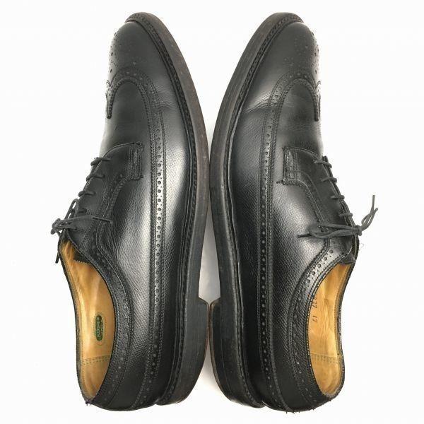 1979 Vintage FLORSHEIM Kenmoor Long Wingtip Business Shoes Black Size 12B Men's(USED)