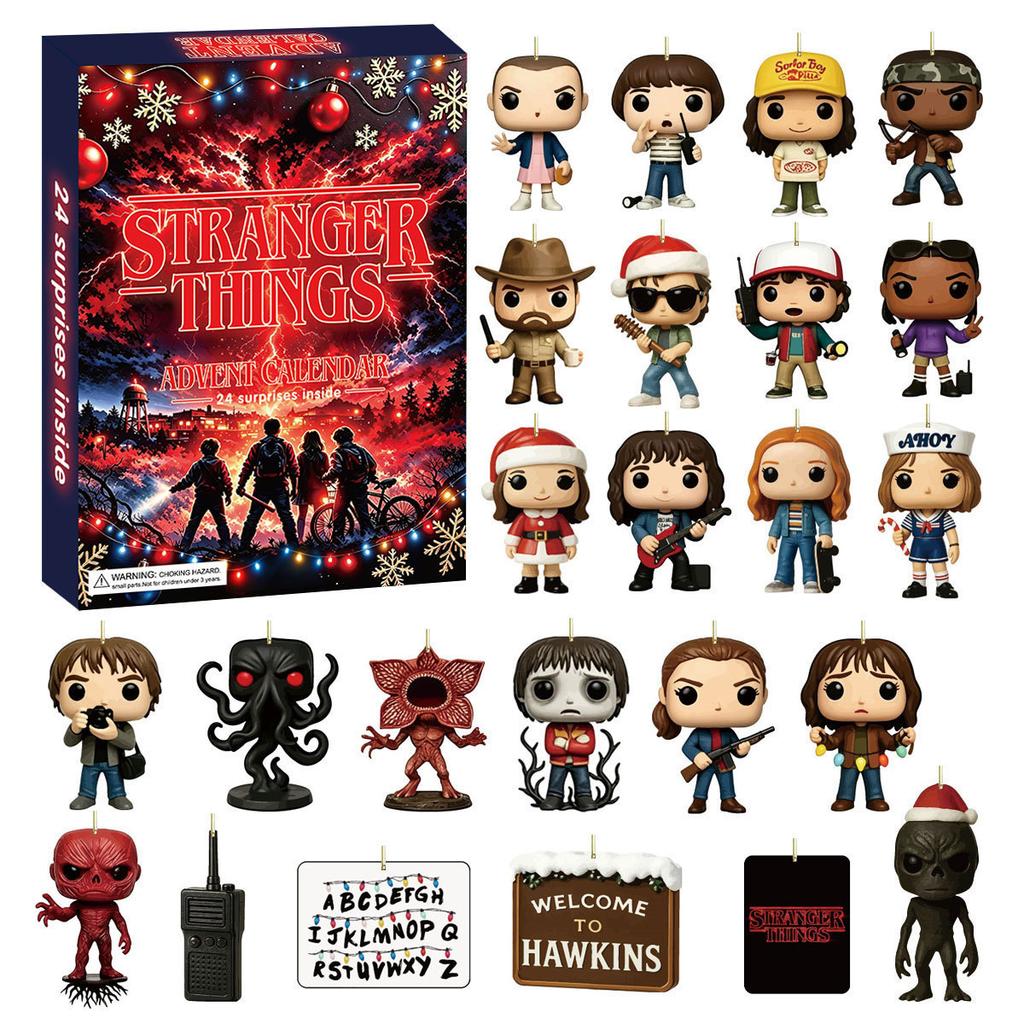 Calendario dell'Avvento Stranger Things 2026, Conto alla Rovescia di 24 Giorni Ciondolo Acrilico Blind Box