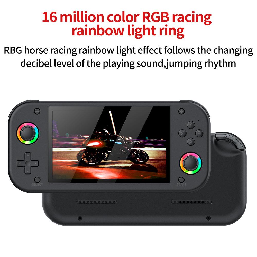 M26 5-inch 3D Handheld Game Console, HD Screen, TV Connectable, Dual Control, Two-Player Support, PS1 Compatible
