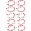 10Set Banana Plug Test Line PVC Brass Test   Electrical Testing Cable for Automobiles 2mm Red