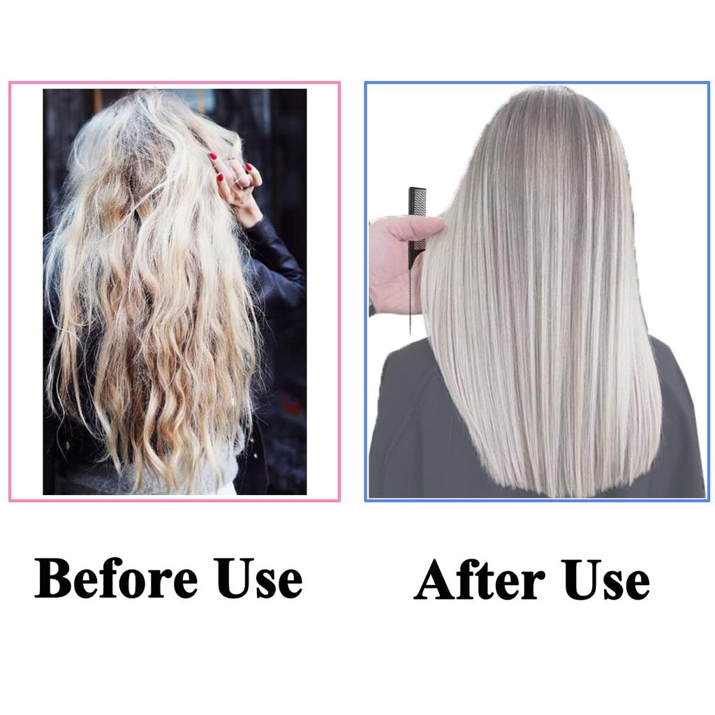 12pcs/24pcs Rat Tail Comb with Stainless Steel Pintail Heat Resistant Carbon Fiber Tooth Hair Styling Hairdressing Comb Tools