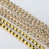 Wholesales Glass Pointback Rhinestone Chain Roll Trimming Crystal Ribbon for Garment Accessories for Shoes Boots Decoration