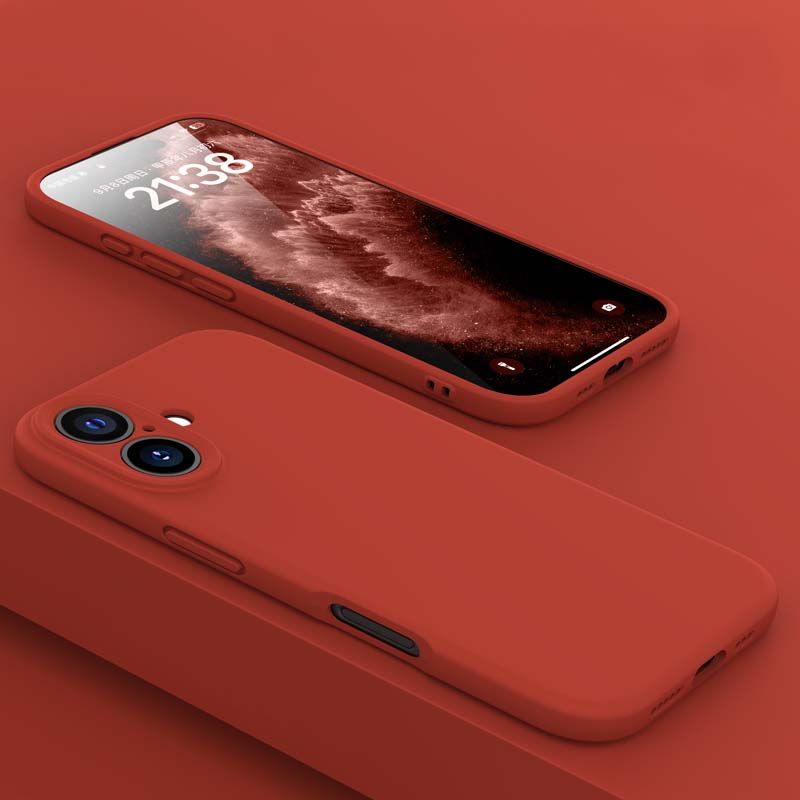 Luxury Liquid Silicone Shockproof Soft Phone Case For iPhone 16 15 14 13 Pro Max 16Pro 15Pro 14Pro 16 Plus Lens Protective Cover
