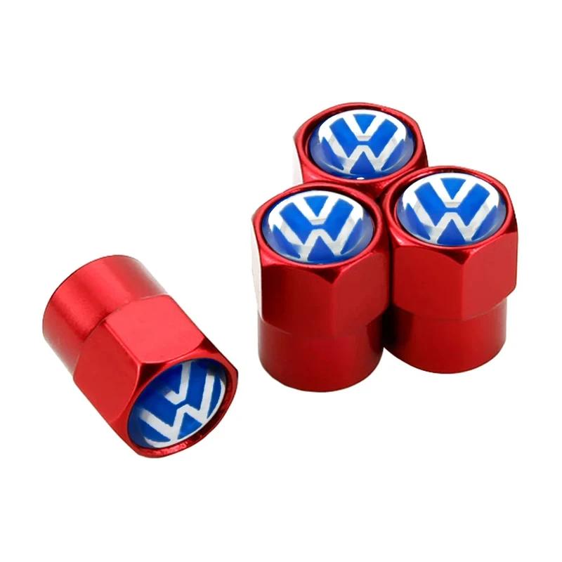 2026 Heiß Für VW VOLKSWAGEN 4 Stück Auto Radventil Kappen Reifen Luftabdeckungen für Volkswagen Polo GTI Passat Käfer Jetta Lavida Tou