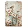 Vintage Metal Flower Wall Art Poster, 20x30cm Decorative Home Garden Sign