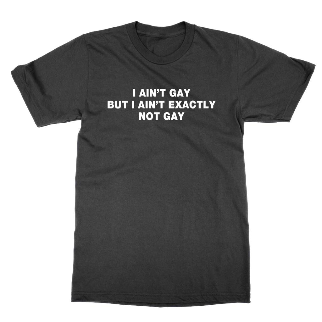 I Ain't Gay But Exactly Not Gay T-shirt Funny Tee Bisexual Present Gift