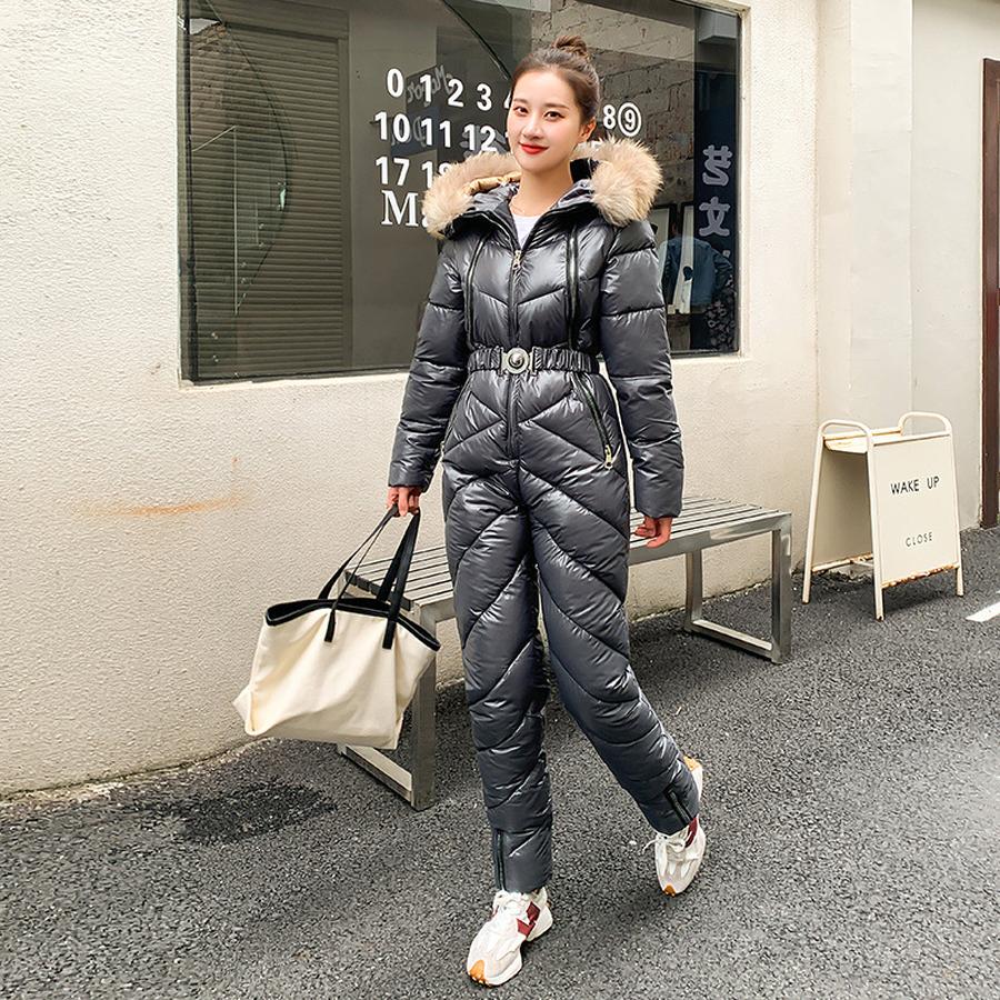 Russian Cross-Border Winter Outdoor Ski Suit Women's Fleece Set Korean Style Casual Winter Coat