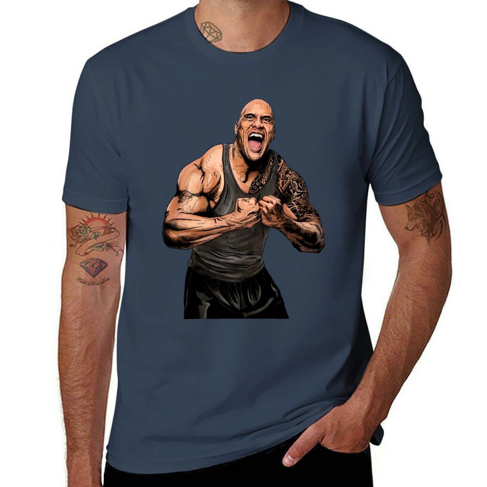 Dwayne Johnson Tshirt Casual Holiday Short Sleeve Tee S