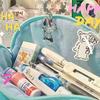 Kawaii Pencil Case Hangyodon Cartoon Plush Student Pencil Case Large Capacity Cosmetic Storage Bag Girls Gifts