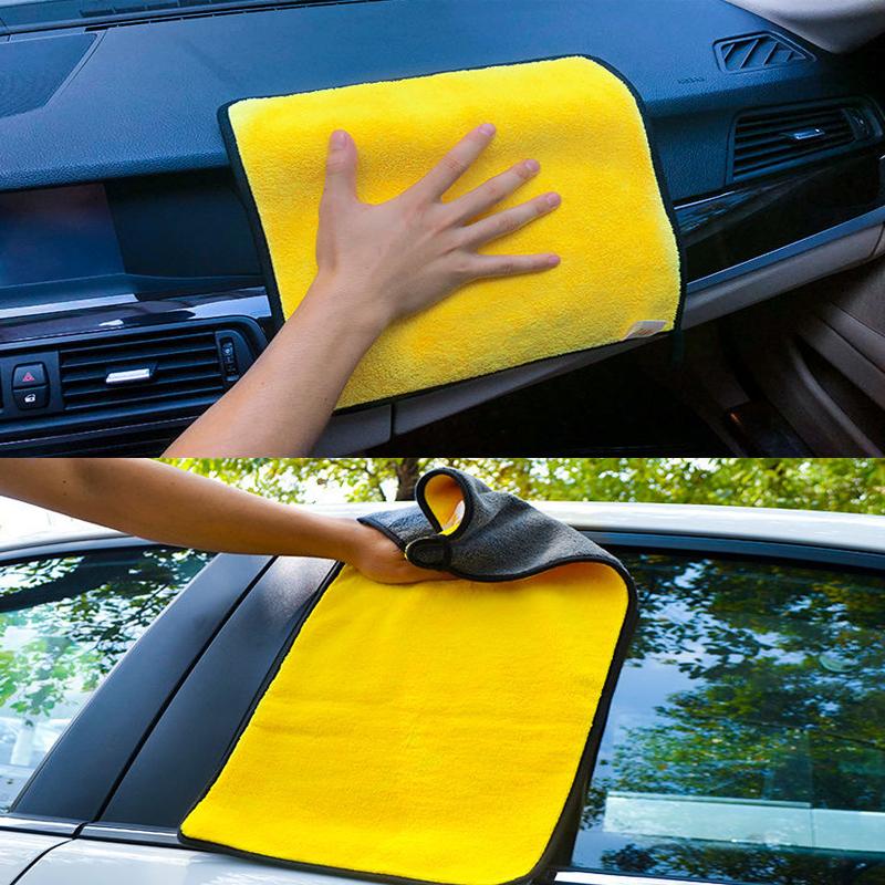 Universal Car Wash Microfiber Towel Cleaning Drying Cloth Hemming Soft Auto Care Cloth Never Scratch Detailing Wash Accessories
