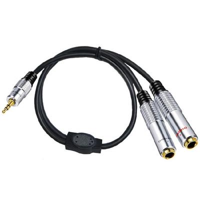 3.5mm To Dual 6.35mm Stereo Cable 1/8 Mini Jack To 2x6.35mm Y Splitter Adapter