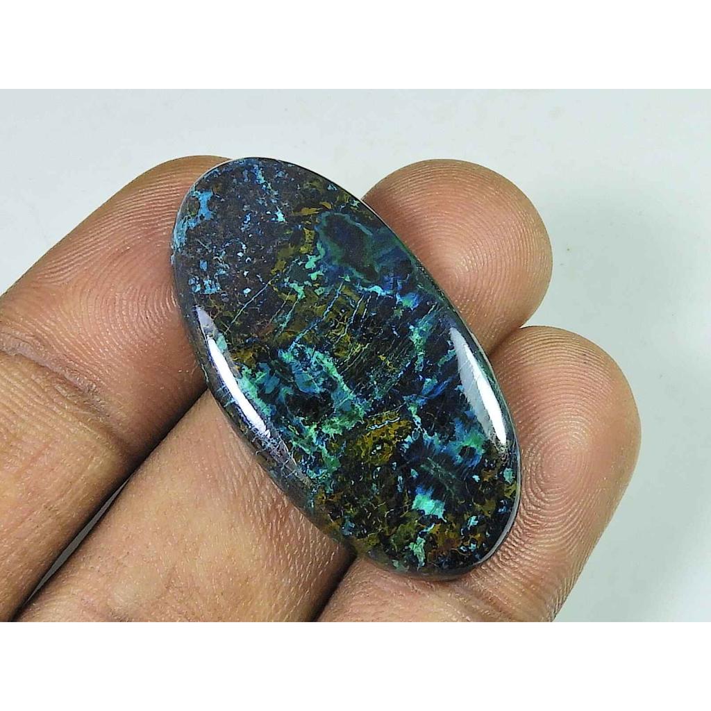 18X37X5MM Natural Shattuckite Oval Cabochon Loose Gemstone for Jewelry 54Cts SK-4459