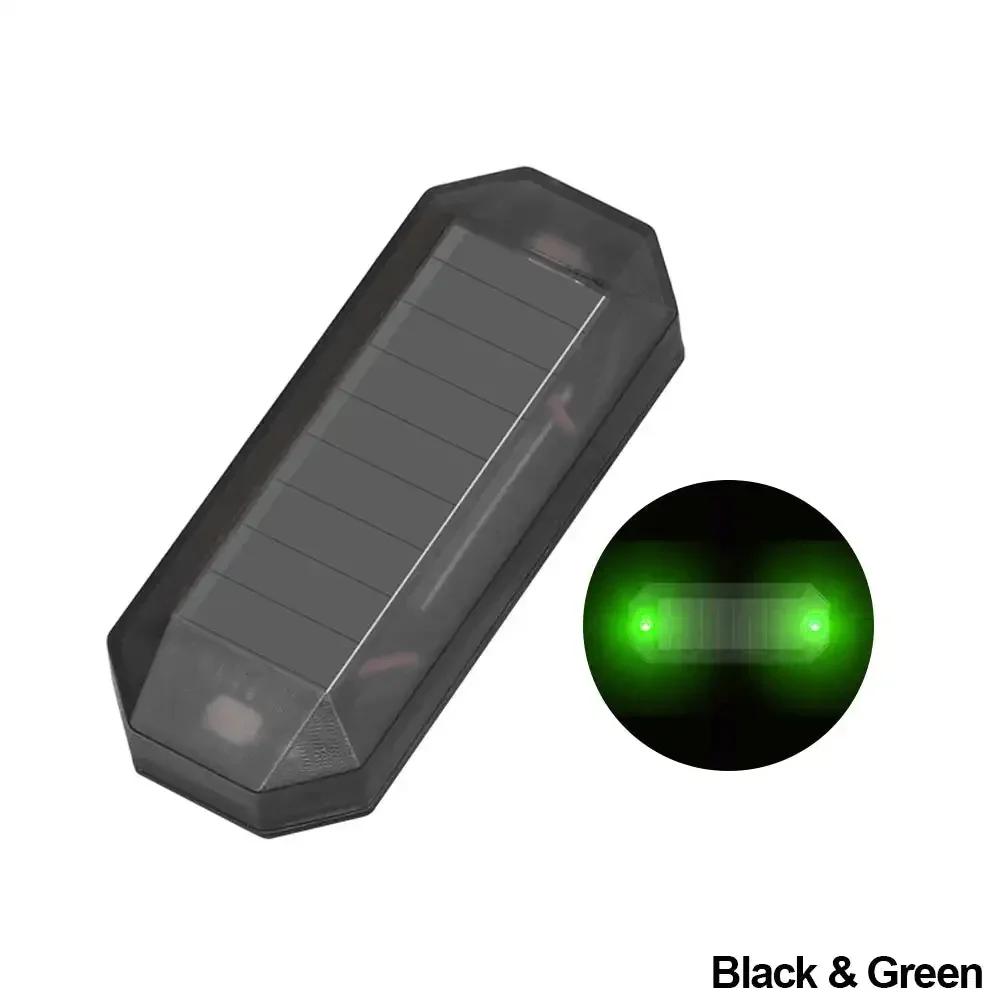 Mini LED Solar Power Bil Varningsljus Natt Säkerhet Simulerat larm Trådlös Stöldskyddslampa Strobe Dummy Larmlampa