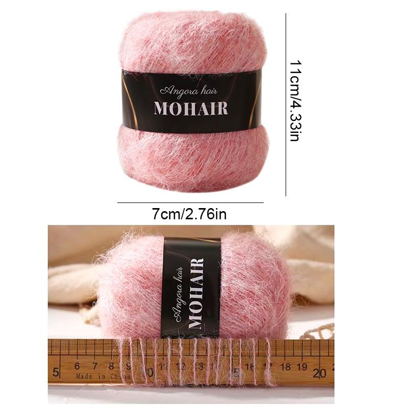 Alpaca Mohair Yarn Hand Woven Sweater Camisole Hat Yarn Ball Handmade DIY Doll Crochet Hook Yarn Ball Handmade Materials