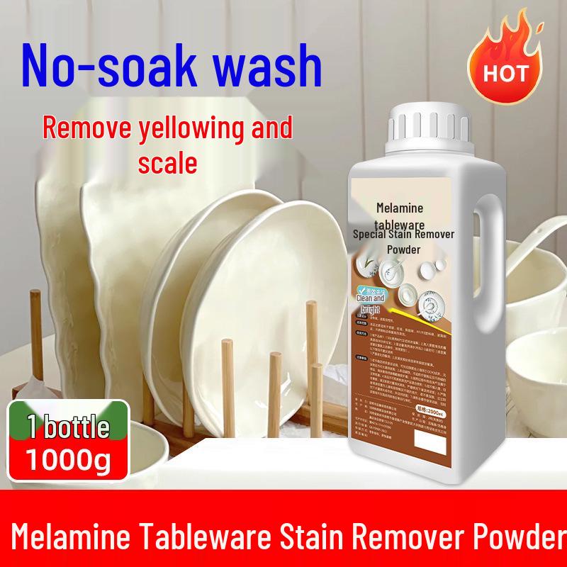 Melamine Tableware Cleaner - Degreasing, Bleaching, De-yellowing, Stain Remover Powder with Free Shipping 1000g