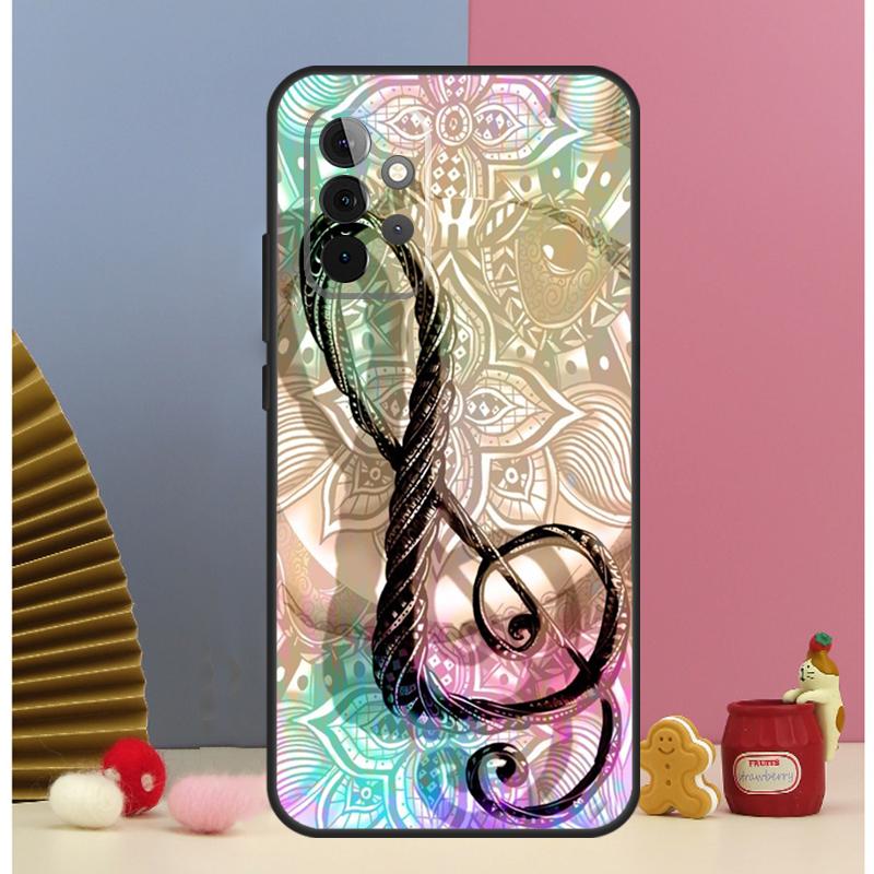 Music Note Musical Treble Clef Case For Samsung Galaxy A55 A35 A15 A36 A56 A26 A16 A06 A13 A33 A53 A34 A54 A12 A32 A52 A17