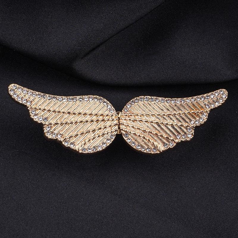 1 Set Rhinestone Wings Buckle Pant Waist Tightener Detachable Waist Buttons Pins Belts Accessories Pants Clips No Sewing