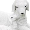 Resin Goat Figurine Lamb Ornament Goat Sculpture Landscape Decor Craft Decor for Home Bedroom Balcony Outdoor Statues Gifts
