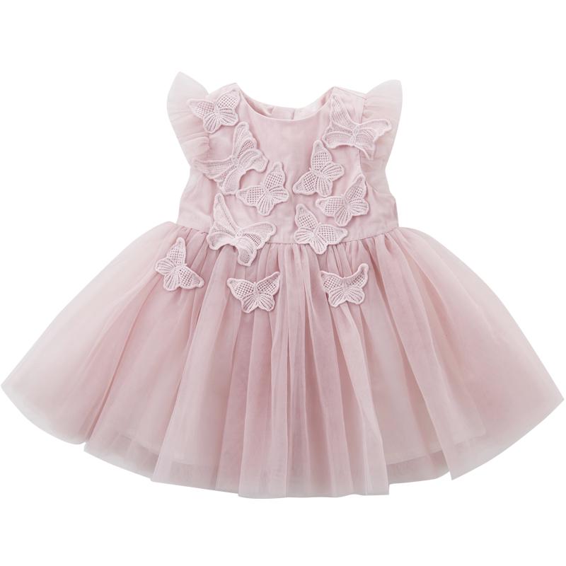 DAVE & BELLA Girls  Summer Mesh Princess Puffy Dress DB7536-R 120cm
