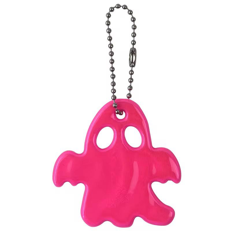 Halloween Ghost Reflective Pendant Keychain & Backpack Charm