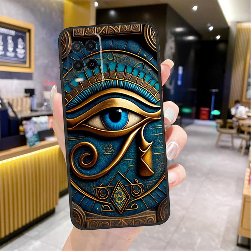 Egyptian Eye of Horus Art Case For Oppo A96 A76 A16 A17 A18 A60 A80 A40 A38 A58 A78 A98 A94 A74 A54 A15 A57 A77 A5 Pro