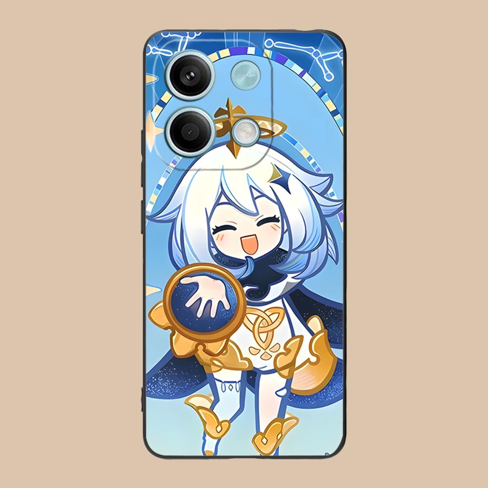 Game GI Paimon Matte TPU Mobile Phone Case for Xiaomi 15 14 13 12 Mi 11 T Ultra Lite Pro S X 5G Colorful Printing Cover