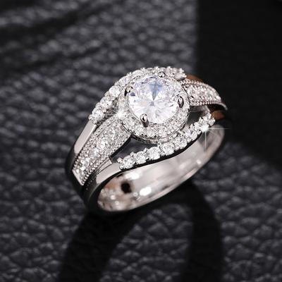 Gorgeous Luxury Rings for Women Wedding Engagement Accessories Unique Female Ring Fashion Jewelry Gifts