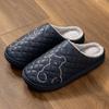 Cotton Slippers Women's Autumn and Winter Waterproof and Non-slip New Indoor Home Warmth Outer Leather Slippers Men's Winter