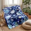 Oceanic Fantasy 1 Theme Blanket Lightweight Warm Flannel Blanket Decorative Throw Blanket for Home Decoration