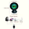 LED Sunset Projector Lamp – Mini USB Night Light with 16 Colors, Rainbow Atmosphere, Ideal for Bedroom & Wall Decoration
