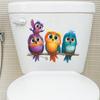 Cartoon-colored Owl Bathroom Toilet Wall Decoration Stickers