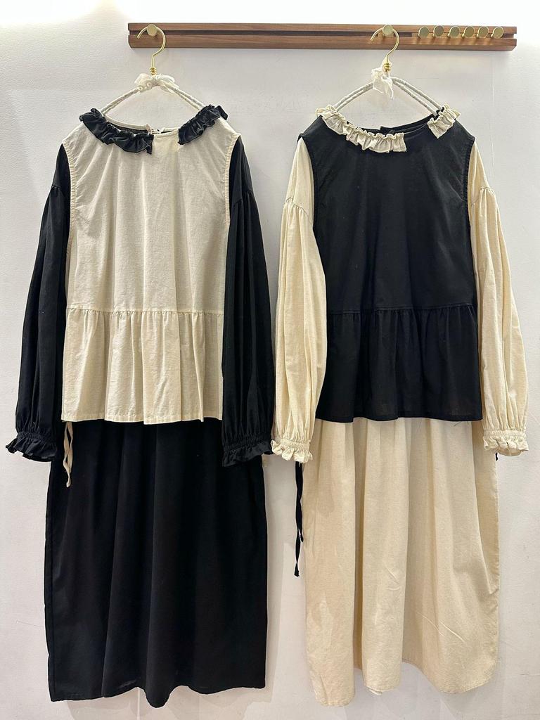 2026 Spring/Summer Women's Japanese Linen Ruffled Vest – Sleeveless, Loose-Fit, Reversible Jacket