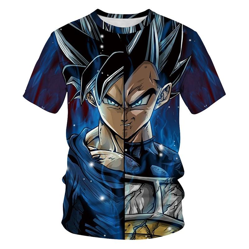 Stylish Men 3d T-shirts With Dragon Ball Z Fighting Super Saiyan Vegeta Print