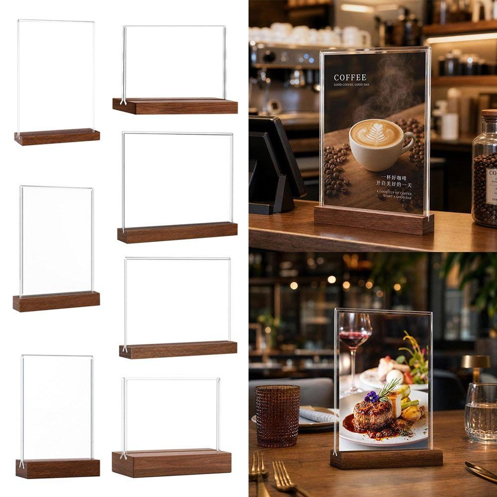 Acrylic Bulletin Board A4/A5/A6 Price Label Display Rack Desk Display Stand  Restaurant