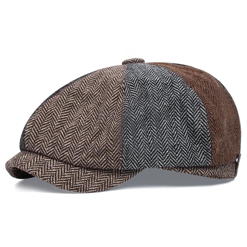 Winter Men Casual Newsboy Hat Gentleman cap Retro BeretHats Wild Casual Hats Unisex Wild Octagonal Capfor Men Street Caps Gorras