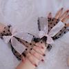 Fashion Bow Fairy Hand Decoration Fake Sleeves Sweater Short Wrist Tulle Cuffs Maid Cosplay Arm Cover Elastic Bracelet