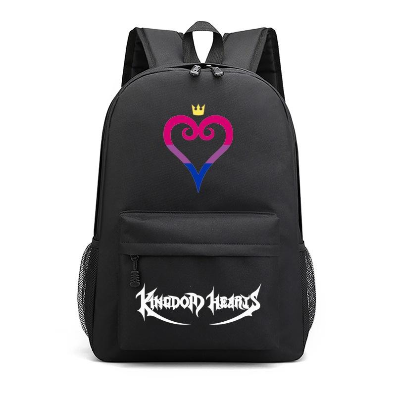 Kingdom Hearts Anime Peripheral Printed Backpack Casual Middle School School Bag