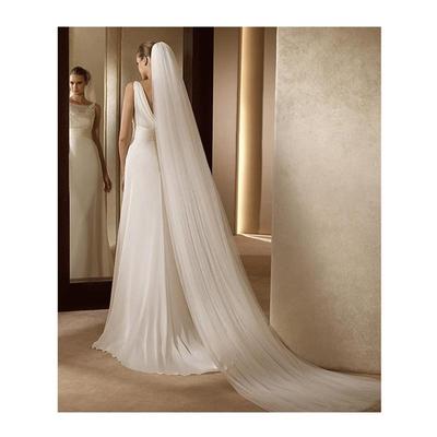 Schleier 300 cm lang, 1/2 Lage, weiches Netz, großer Schleppschleier für die Hochzeit, Brautschleier mit Haarkamm