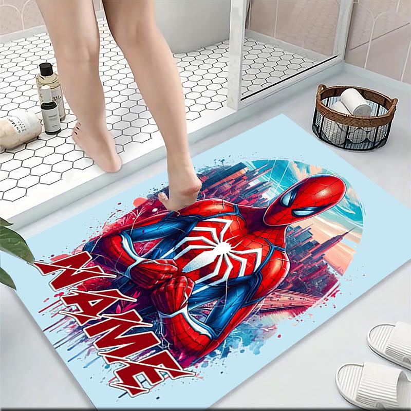 Custom Name "Spider-Man: City Hero" Carpet Rug Customizable Soft Washable Anti-Slip Home Living Room Sofa Mats Personalized Rug. 0909141