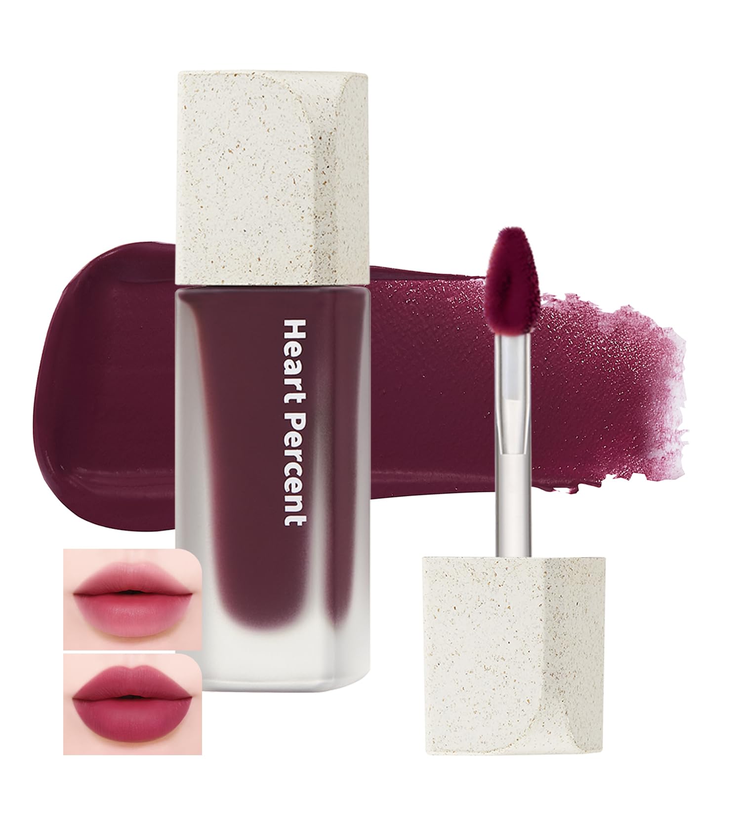 Heart Percent Dote On Mood Blurry Fog Tint Orchid A velvet matte lip (#06. Plum) lightweight, easy-to-apply, blurring, long-lasting stain.