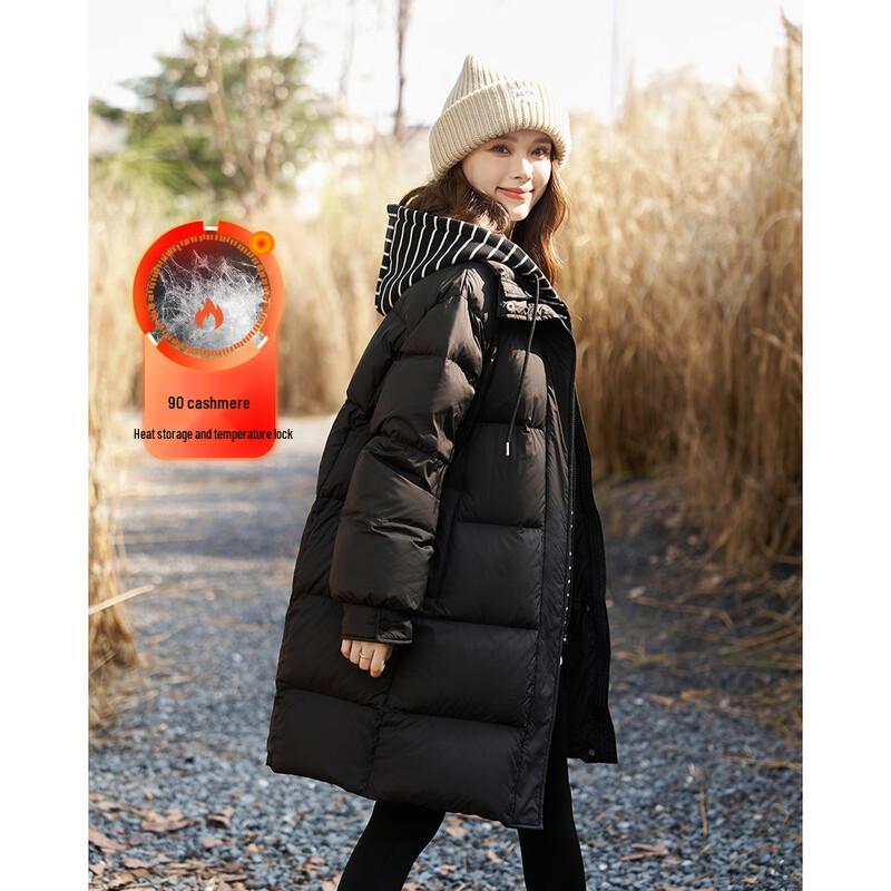 Demana Women's Extra Warm Hooded Mid-Length Down Jacket