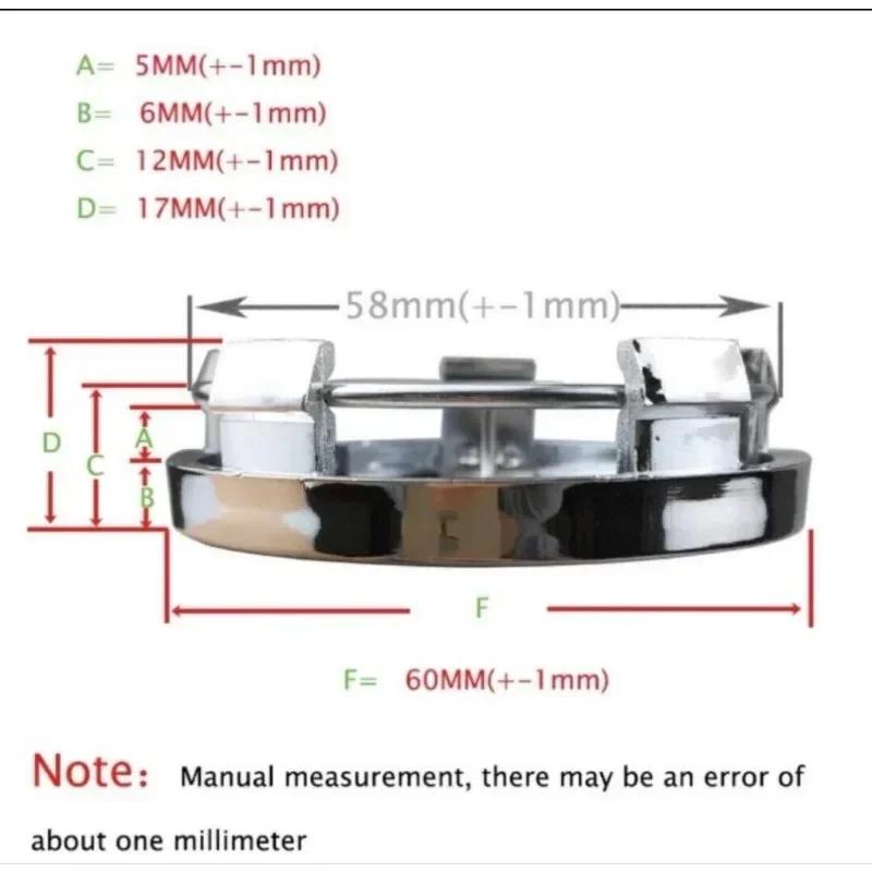 4PCS 60mm Diameter ABS Hub Cover for Mercedes-Benz Cars And SUVs Replacement Wheel Hub Cap