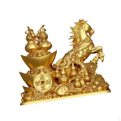Pferdestatue Figur Kunsthandwerk Sammlerstück Feng Shui Dekor Ornament für Tischmittelstück