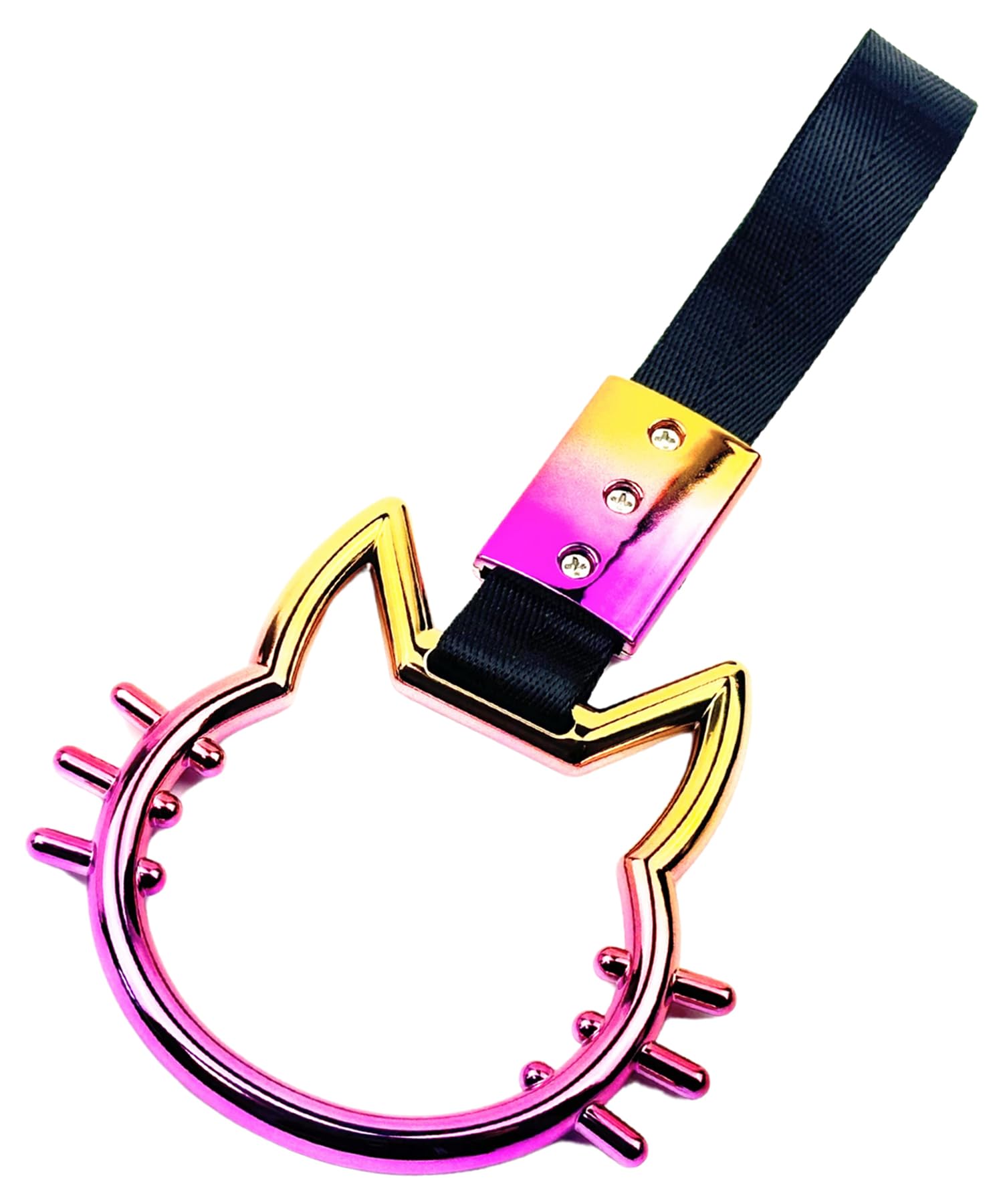 HTharros Car Hanging Leather Cat Shape Interior Accessories Cat Rainbow