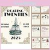 Elegant 20-talskalender 2025 Pappersdesign För Modern Hem- Och Kontorsinredning