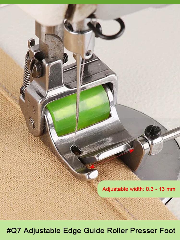 Q7 Регулируемая направляющая для края, ролик, лапка-подгибщик 0-13 мм, лапка для подгибки с подгибом для промышленных прямострочных швейных машин, аксессуары