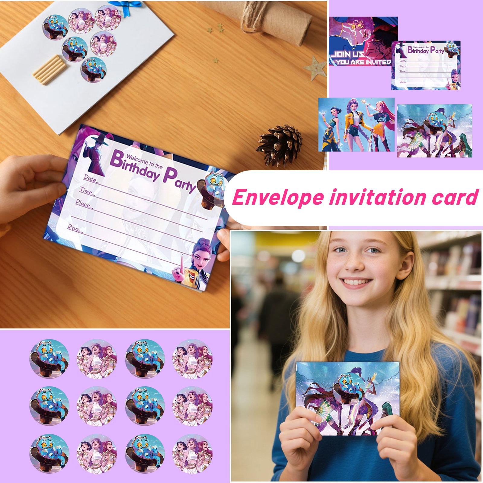 

Пригласительный билет на день рождения Пригласительный конверт Наклейка One Size