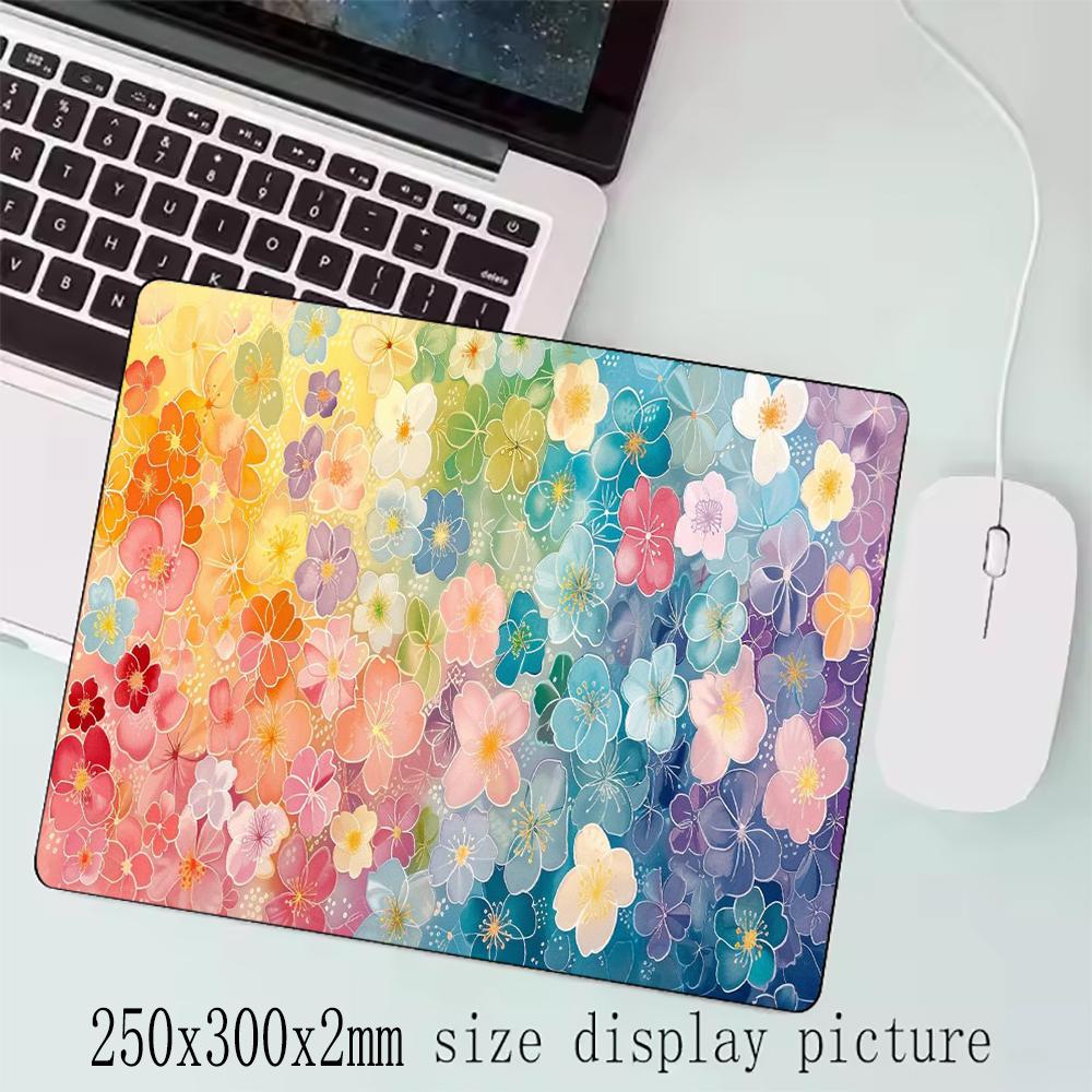 Colorful flowers Mouse Pad Large Computer Office Game Table Mats XXL Rubber Anti-slip Gaming Keyboard Mousepads Long Desk Pads