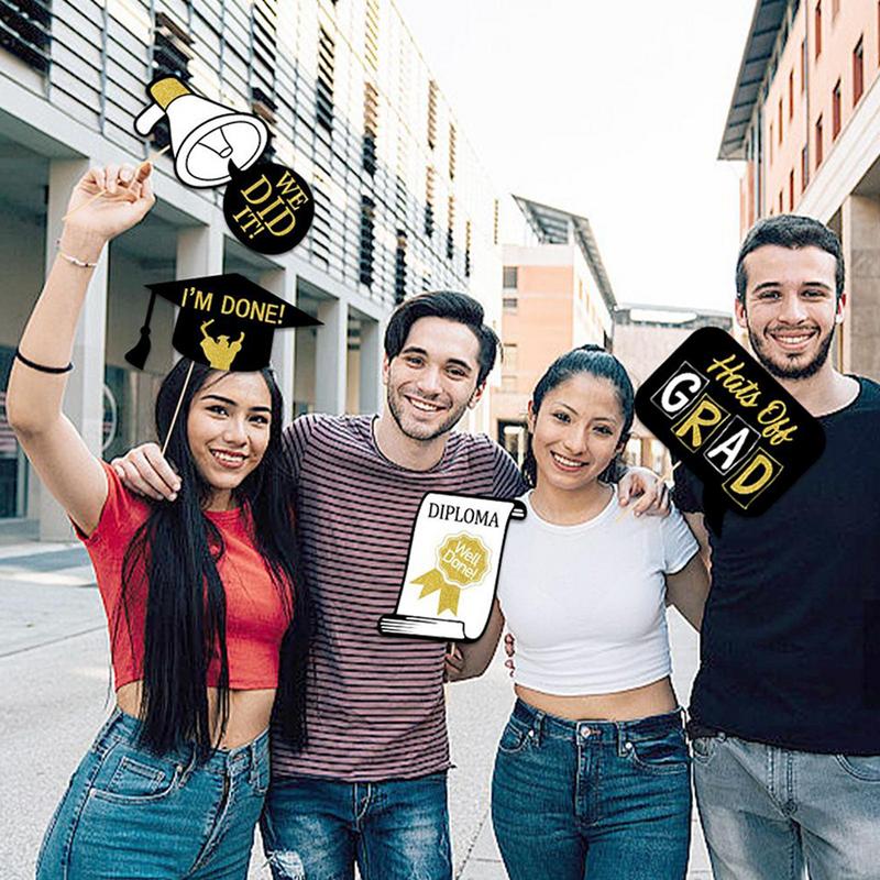 2025 Graduation Photo Booth Props 25 Pieces High School Graduation Decorations Event & Party Supplies For Prom Photobooth