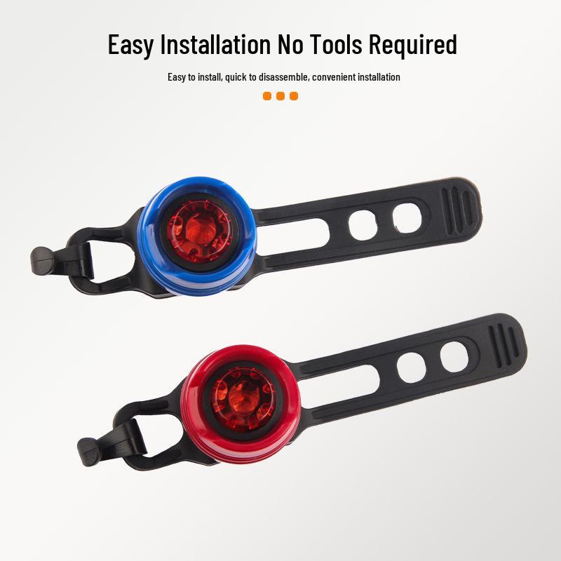 5LED White Bicycle & Helmet Warning Frog Light Set